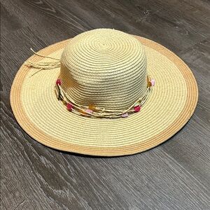 Panama Jack Tan Sun Hat with Colorful Accents